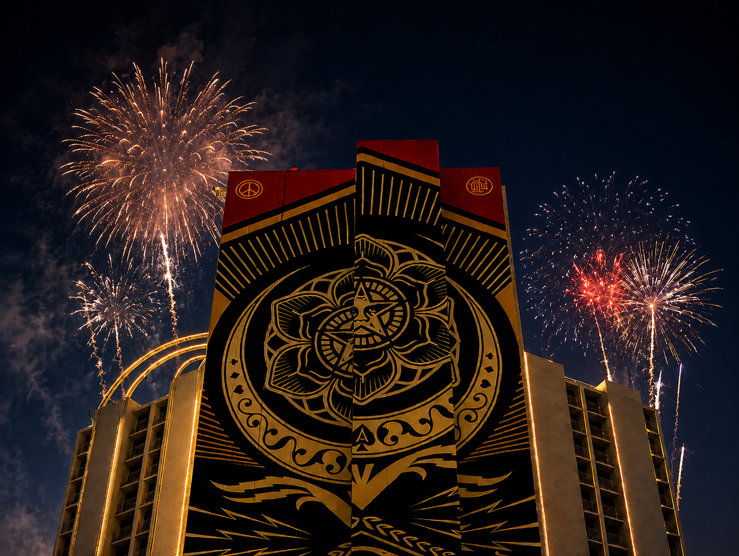 Plaza Hotel | Downtown Las Vegas | Fireworks